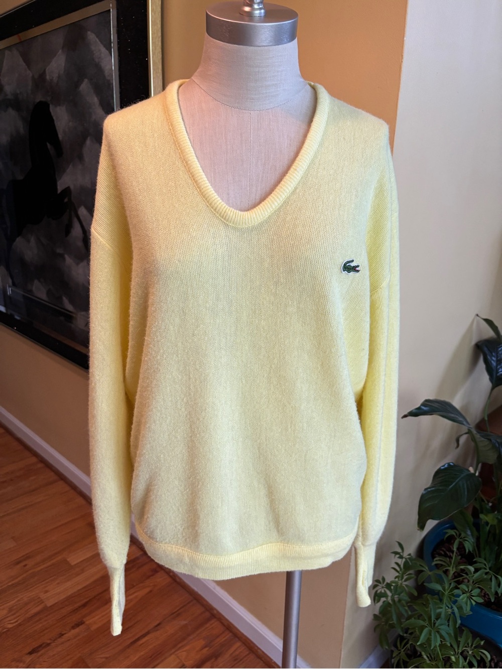 vintage izod lacoste bright citrus pullover sweater
